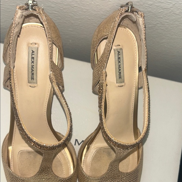 Alex Marie Shimmering Gold Heels - Picture 7 of 9